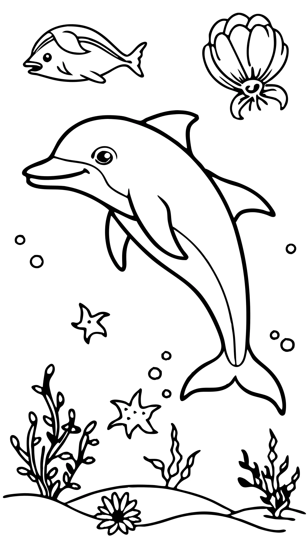 realistic dolphin coloring pages